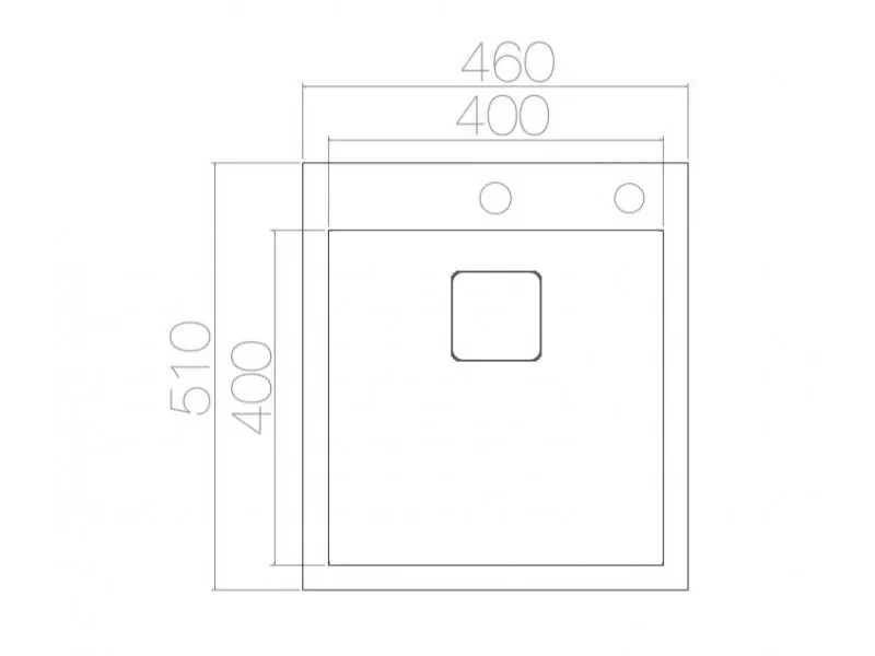 Lav sudopera AS 217 – HAND MADE   460x510x230 mm Debljina lima: 1.2 mm  sa sifonom 