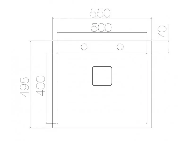 Lav sudopera AS 251 – HAND MADE 550x495x230 mm Debljina lima: 1.2 mm sa sifonom 
