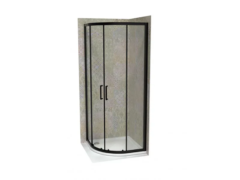COPEN Tus kabina  ATLAS PRO R900x1950 matt black, staklo 6mm providno C-02-B43R900 