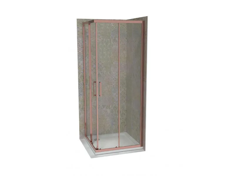 COPEN Tus kabina  ATLAS PRO 800x800x1950 rose gold, staklo 6mm providno C-02-RG43K800 