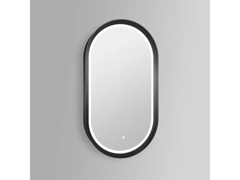 COPEN Ogledalo 500x900 sa alu ramom 56,5mm LED mat crno C-06-102MB 