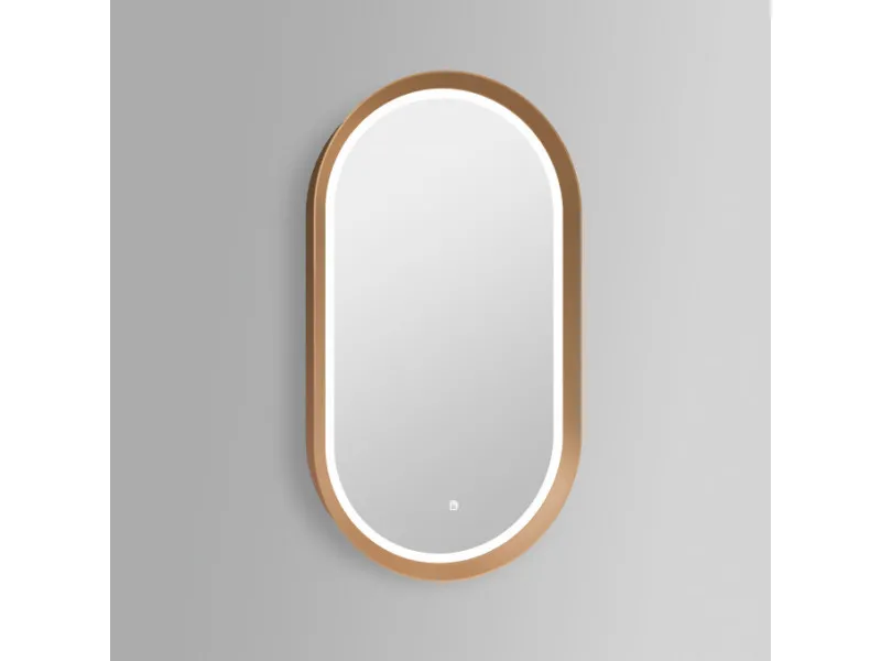 COPEN Ogledalo 500x900 sa alu ramom 56,5mm LED zlatno C-06-102G 