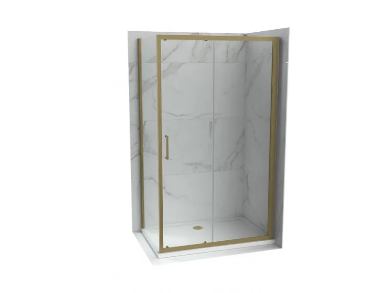 Copen tus kabina ATLAS PRO 1200x800x1950 brushed gold trans staklo 6mm C-02-BG431200 + C-02-BG43080 