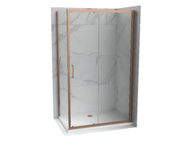 Copen tus kabina ATLAS PRO 1200x800x1950 rose gold trans staklo 6mm C-02-RG431200 + C-02-RG43080 