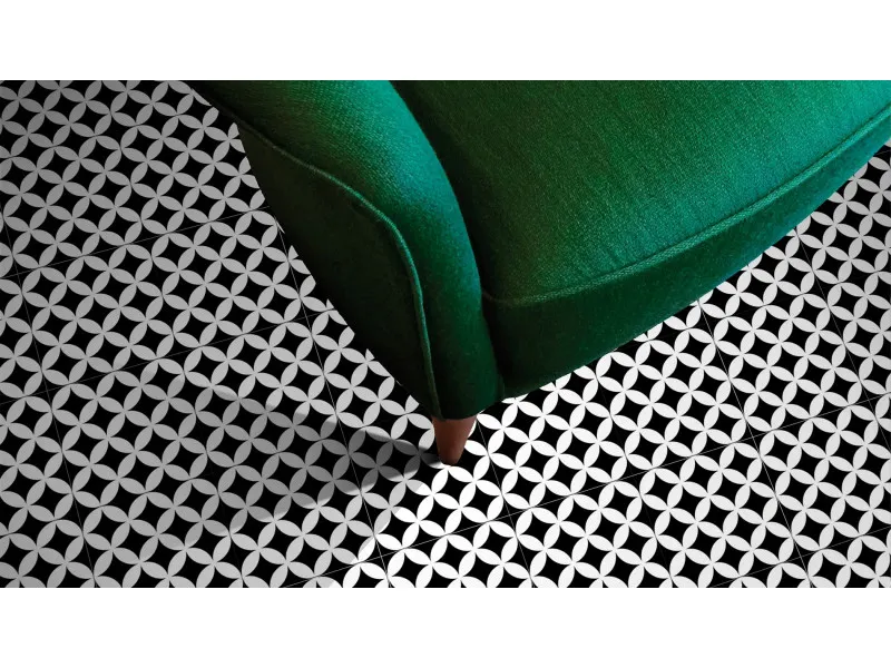 Bal DISTRICT CIRCLES BLACK 20x20 1m2 