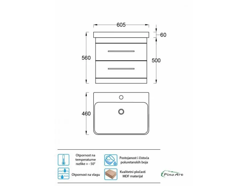 Pino Ormaric Luxor 60F Drvo – Black Umivonik 1041 