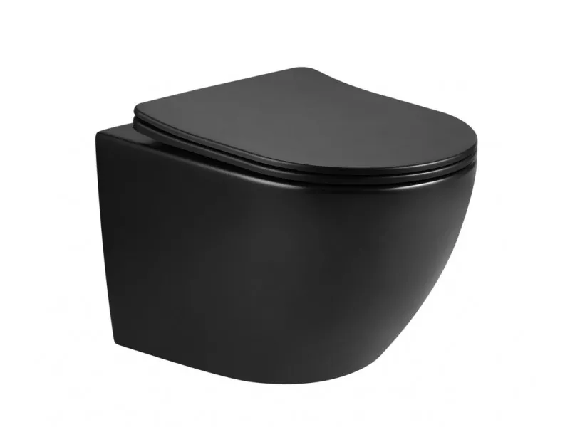 Wc solja MILE TORNADO konzolna crna sa slim wc daskom 