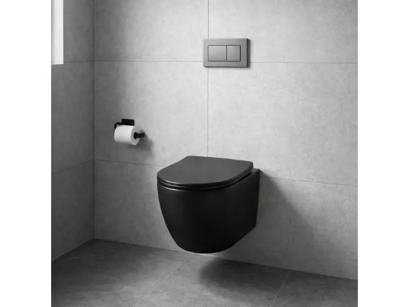 Wc solja MILE TORNADO konzolna crna sa slim wc daskom 