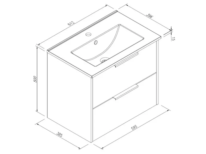 ORMARIC SA LAVABOOM LARA 60CM 